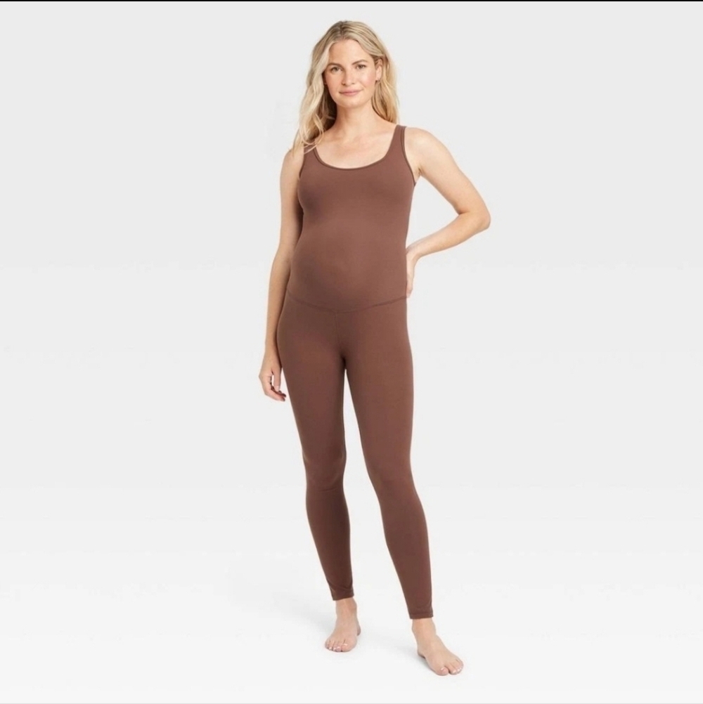 Isabel Maternity by Ingrid & Isabel Seamless Long Unitard Maternity Jumpsuit